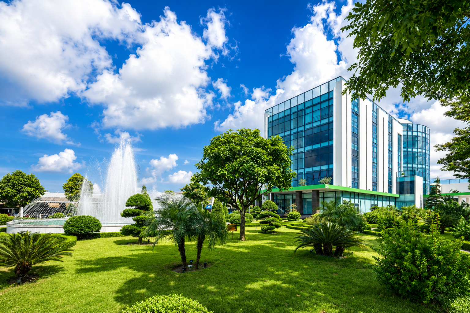 Khu văn phòng và cảnh quan nhà máy Nhựa Tiền Phong Nam